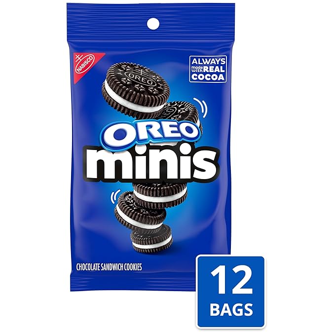 OREO Minis Chocolate Sandwich Cookies, 12 - 3 oz Bags