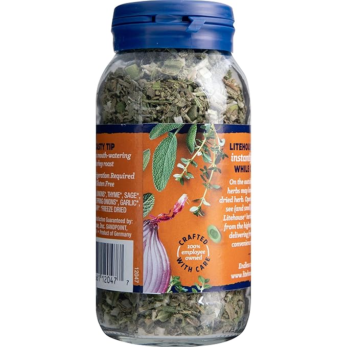 Litehouse Freeze Dried Poultry Herb Blend - Substitute for Fresh Poultry Herb, Jar Contains 7