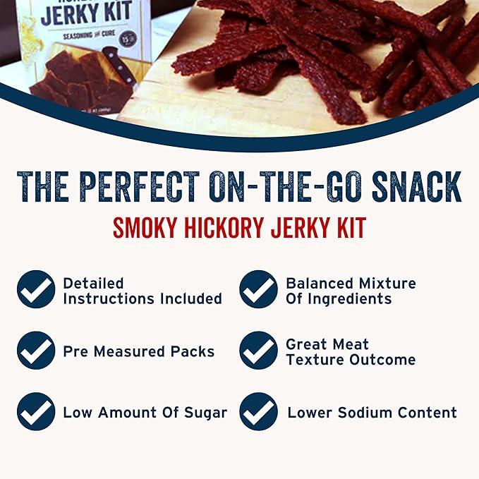 PS Seasoning Jerky Seasoning and Cure Kit (Smoky Hickory) - Award-Winning DIY Beef Jerky Making Kit