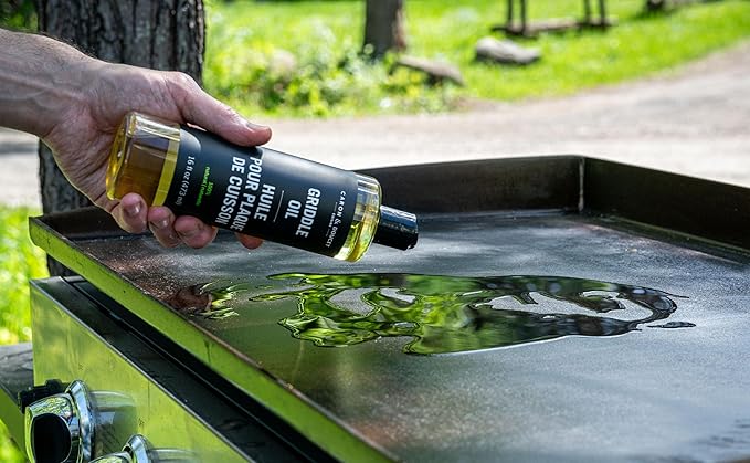CARON & DOUCET Griddle Seasoning & Cleaning Oil | 100% Plant-Based & Food Grade | Best for