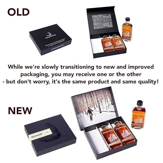 Runamok Maple Syrup Gift Box | Barrel-Aged Selection | Special Present For Holidays| Bourbon