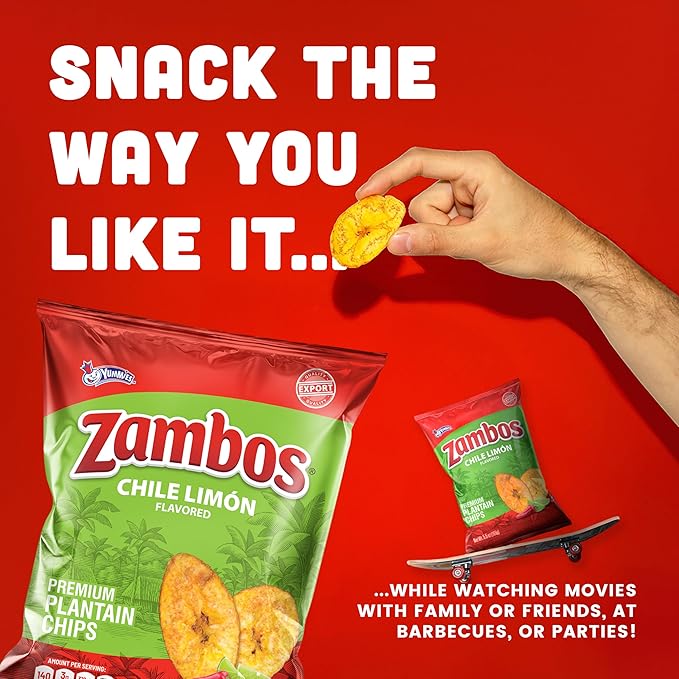 Zambos Plantain Chips Chile Limon (Pack of 2)