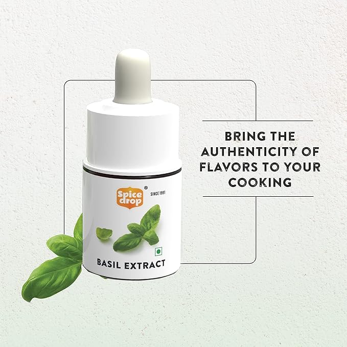 Spice Drop Basil Extract | 100% Natural | For Soup, Pasta, Pizza, Spaghetti, Gourmet Dishes |