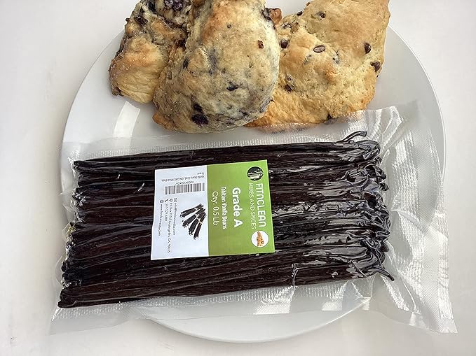 8oz Vanilla Beans Grade A Tahitian 6"-7" Bulk (1/2Lb) for Extract, Cooking and Baking by FITNCLEAN