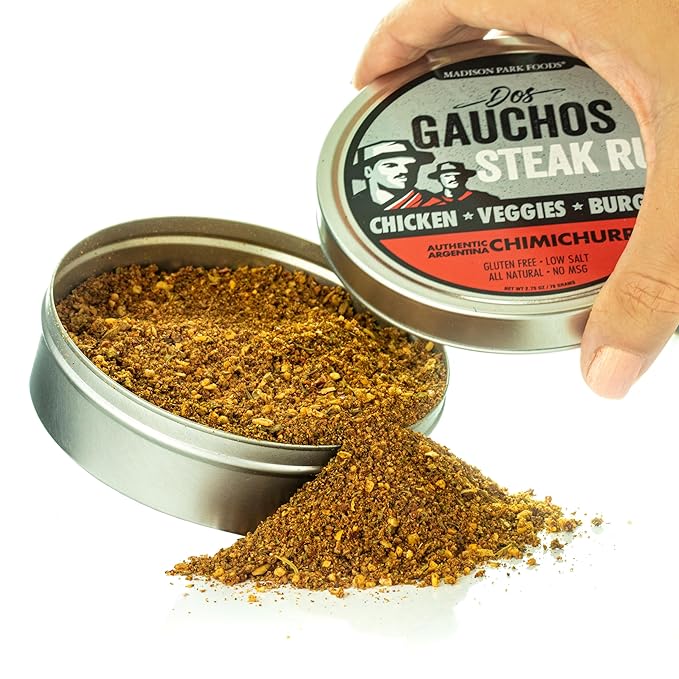 2-Dos Gauchos Argentinian Steak Rub ??Authentic Chimichurri Dry Spice Blend and Marinade Mix for