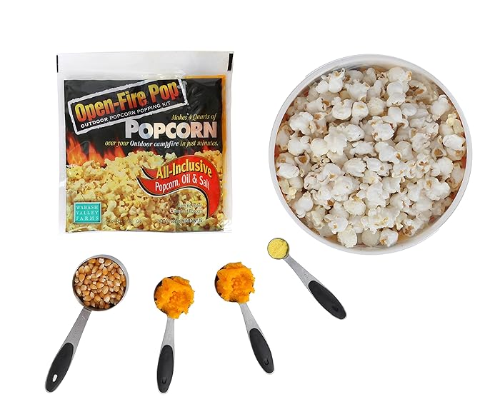 All in One Popcorn Packs - Wabash Valley Farms All Inclusive Popping Kits, Open Fire Pop, Popcorn