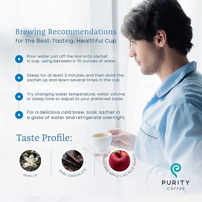 Purity Coffee CALM Decaf Medium Roast Organic Coffee - USDA Certified Organic Specialty Grade