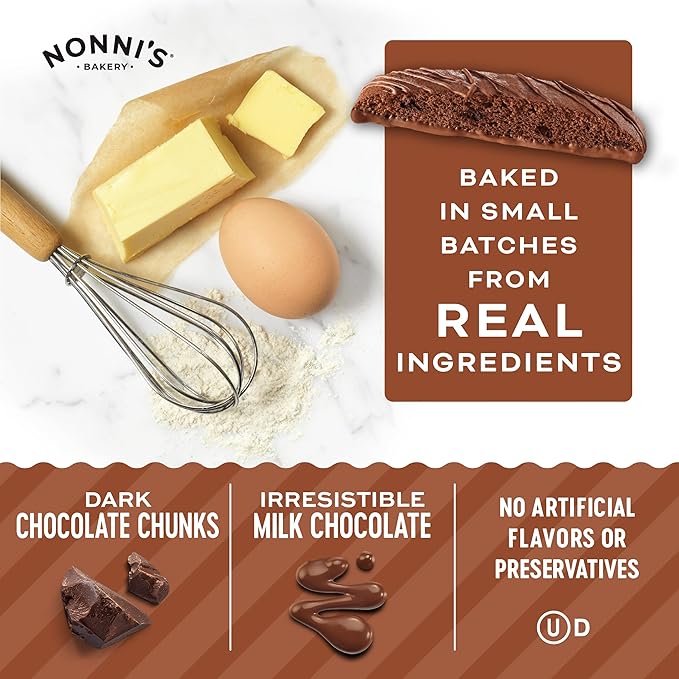 Nonni's Triple Chocolate Biscotti Italian Cookies - 3 Boxes Triple Chocolate Italian Biscotti