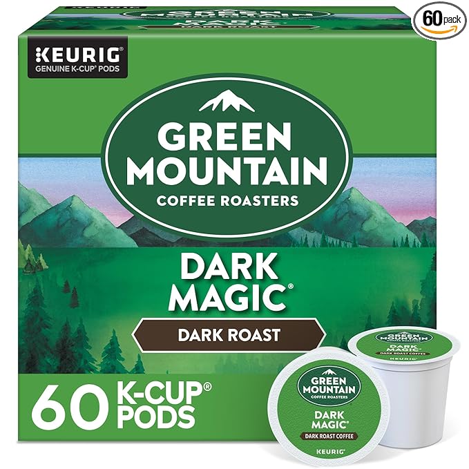 Green Mountain Coffee Roasters Dark Magic, Keurig Single Serve K-Cup Pods, Dark Roast Coffee, 60