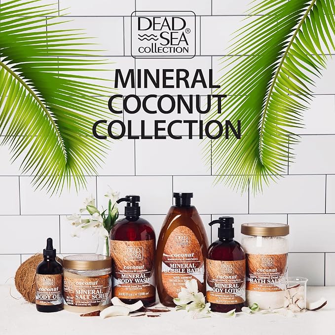 Dead Sea Collection Body Oil for Dry Skin- Scented Coconut ??Vitamin E Moisturizing & Nourishing