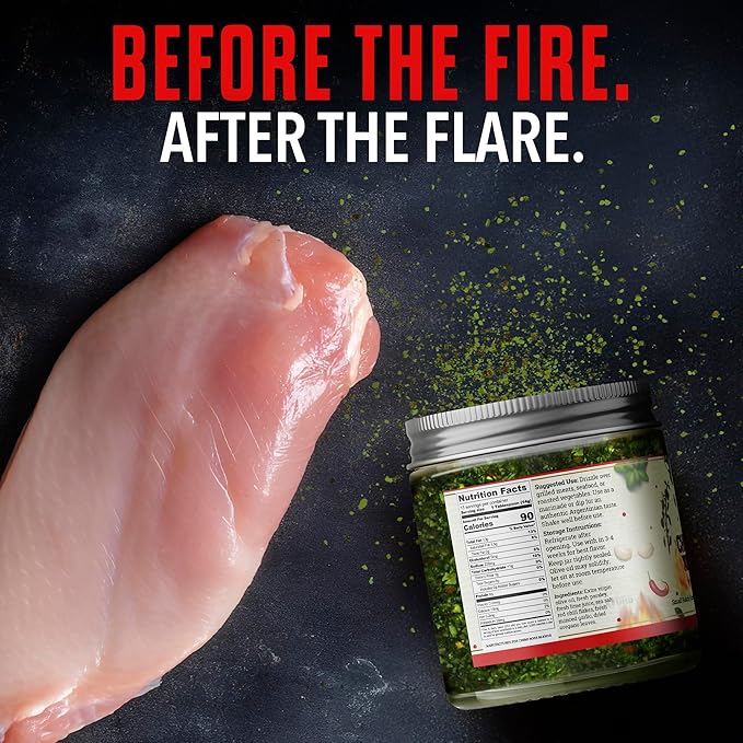 Chimi Boss Infierno Chimichurri Sauce, 9 fl oz – Spicy Argentinian Green Sauce with Fresh Parsley