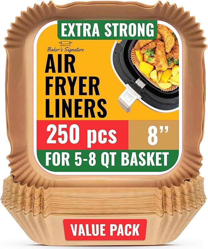 250 pcs Air Fryer Liners, Disposable Airfryer Paper Liners ??Non-Stick and Oil Proof for Easy