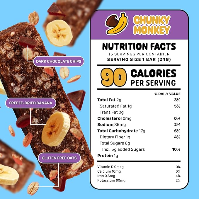 Snakkidz Organic Chewy Granola Bar, Allergen Free, Made with Avocado Oil, Low Sugar (45 Bars
