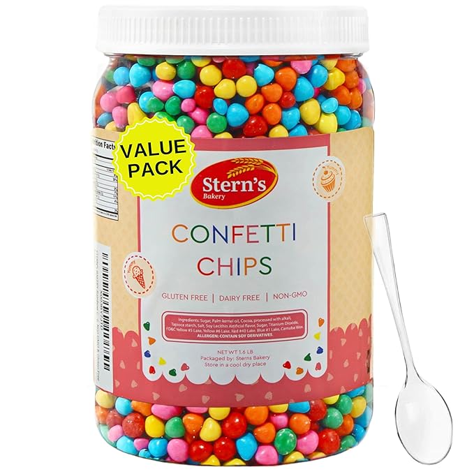 Rainbow Candy Coated Chocolate Chips | 1.5 lbs Cosmic Brownie Sprinkles | Mini Chocolate Baking