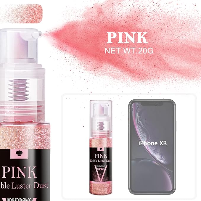 Edible Glitter Spray - 20g Luster Dust Edible Glimmer Powder for Sparkling Cocktails, Cake