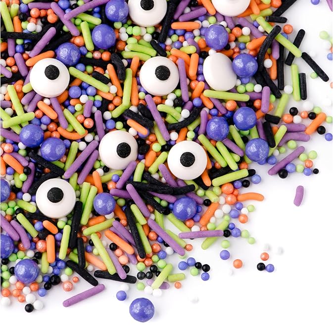 Sweets Indeed Sprinklefetti Monster Mash Sprinkles ??4 oz Jar | Halloween Sprinkle Mix with Candy
