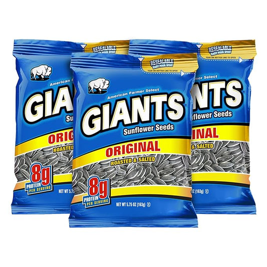 GIANTS Original Sunflower Seeds - Sunflower Seeds to Eat, Sunflower Seeds Bulk, Lightly Salted for