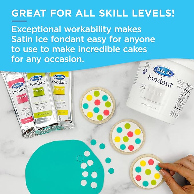 Satin Ice Fondant for Cake Decorating, Navy, (2 Pound)