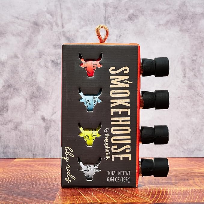 Smokehouse by Thoughtfully, Smokehouse Barbecue Rubs Gift Set, Flavors Include Cajun, Caribbean