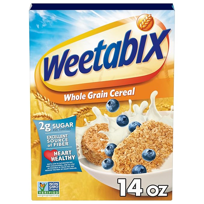 Weetabix Biscuits Whole Grain Cereal, Lightly Sweet Whole Grain Wheat Biscuits, Delicious as Part