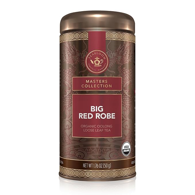 Teabloom USDA Organic Big Red Robe Oolong Loose Leaf Tea, Full-bodied Velvety Smooth Texture with