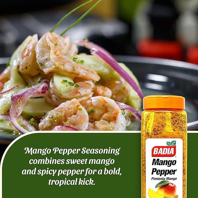 Badia Mango Pepper Seasoning, 24 oz - Sweet & Zesty Citrus Pepper Blend for Chicken, Seafood &