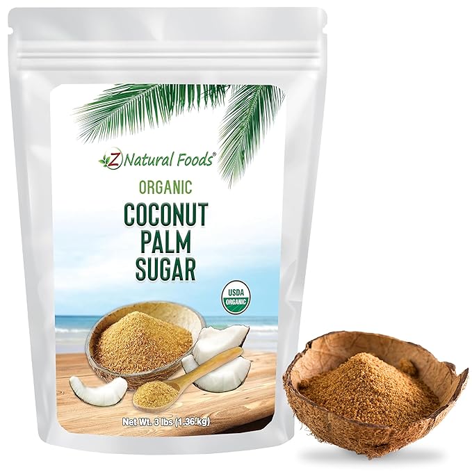 Z Natural Foods Organic Coconut Sugar - Nutrient-Dense, Flavorful & Unrefined Brown Coconut Sugar