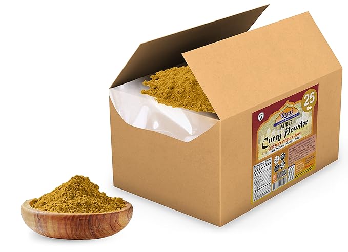 Rani Curry Powder Mild (10-Spice Authentic Indian Blend) 400oz (25lbs) 11.36kg Bulk Box ~ All