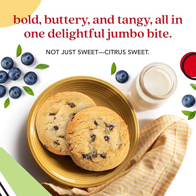 David's Cookies Fresh Baked Decadent Jumbo Lemon Gourmet Cookies – 2lb Gift Basket Tin with 8 Large
