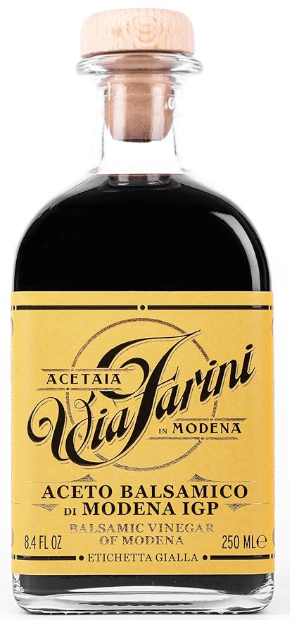 Via Farini Yellow Label Aceto Balsamico Di Modena IGP Aged Artisan Italian Balsamic Wine Vinegar
