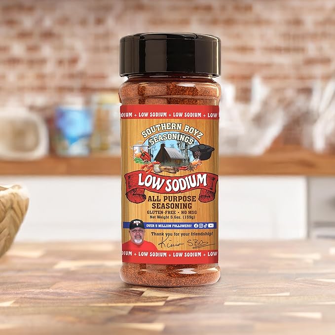 Southern Boyz Low Sodium All Purpose Cajun Creole Seasoning, 5.6 Ounce Shaker (No MSG Blend)