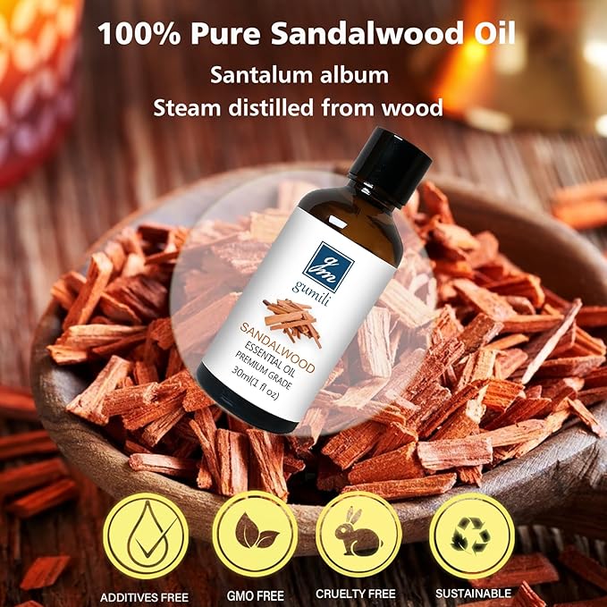 Agarwood Sandalwood Essential Oils for Perfume Candles Soaps Yoga Meditation Massage Diffuser - 2