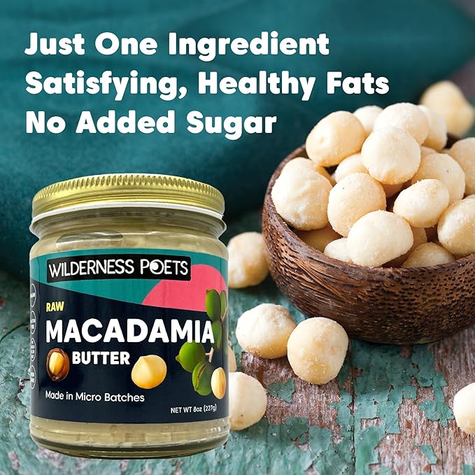 Wilderness Poets, Raw Macadamia Butter (272 Ounce - 17 Pound - 2 Gallon)