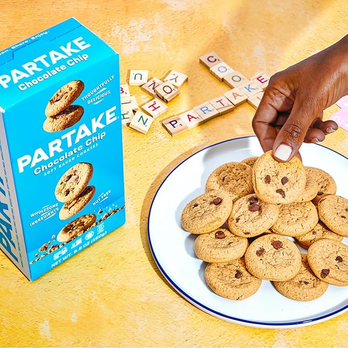 Partake Gluten Free Soft Baked Chocolate Chip Cookies - Vegan - Free From the Top 9 Allergens