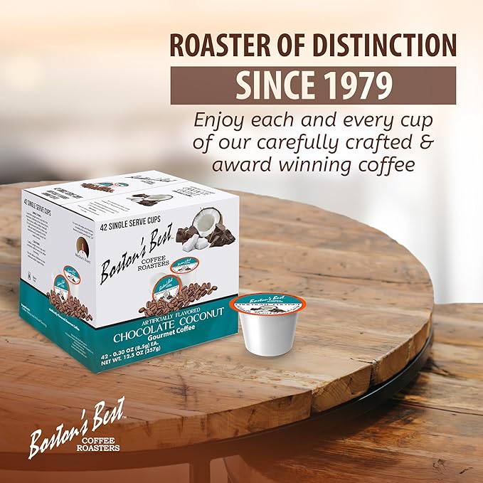 Boston’s Best - Chocolate Coconut Flavored Dessert Gourmet Coffee Compatible with Keurig Coffee