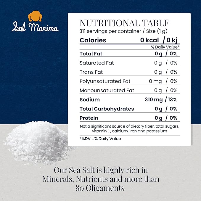 SAL MARINA | Unrefined Colima Sea Salt 11oz - Harvested Hand | Kosher Salt 100% Natural - Vegan