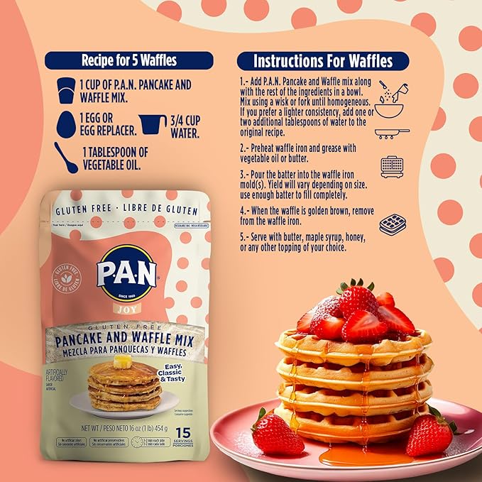 P.A.N Pancake and Waffle Mix ??Gluten Free 1 lb. (6 Pack)