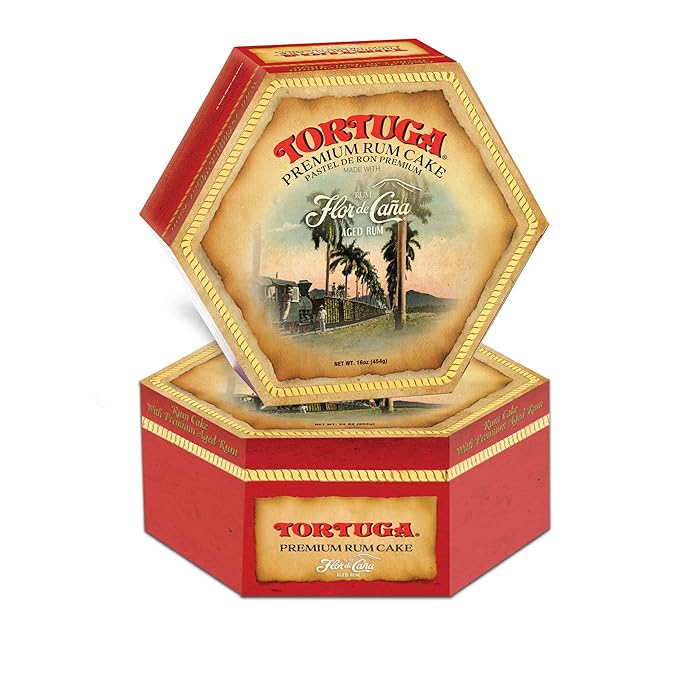 TORTUGA Caribbean Flor de Cana Rum Cake - 16 oz Rum Cake - 2 Pack - The Perfect Premium Gourmet