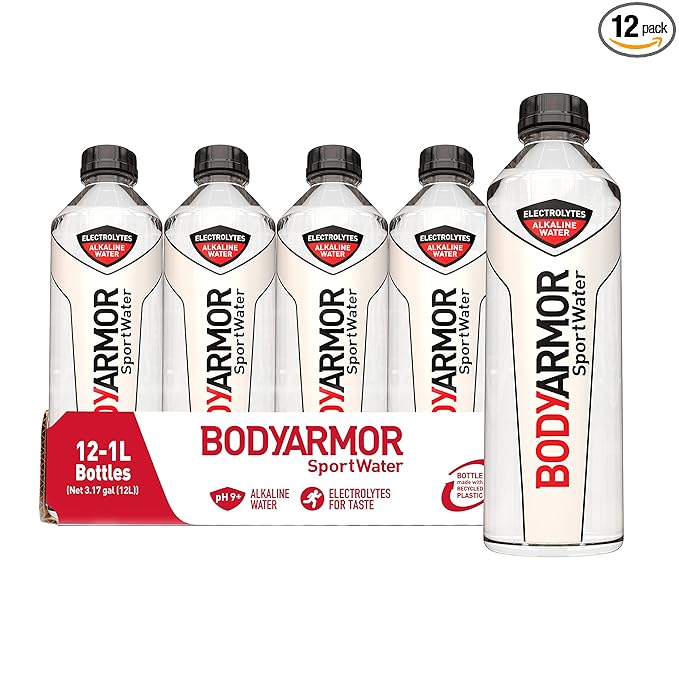 BODYARMOR SportWater Alkaline Water, Superior Hydration, High Alkaline Water pH 9+, Electrolytes