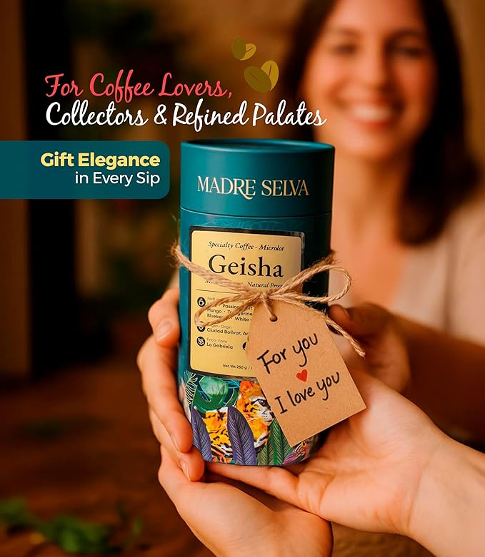 Colombian Geisha Coffee Whole Bean Medium Roast Arabica Gourmet Fresh Single Origin Premium Low