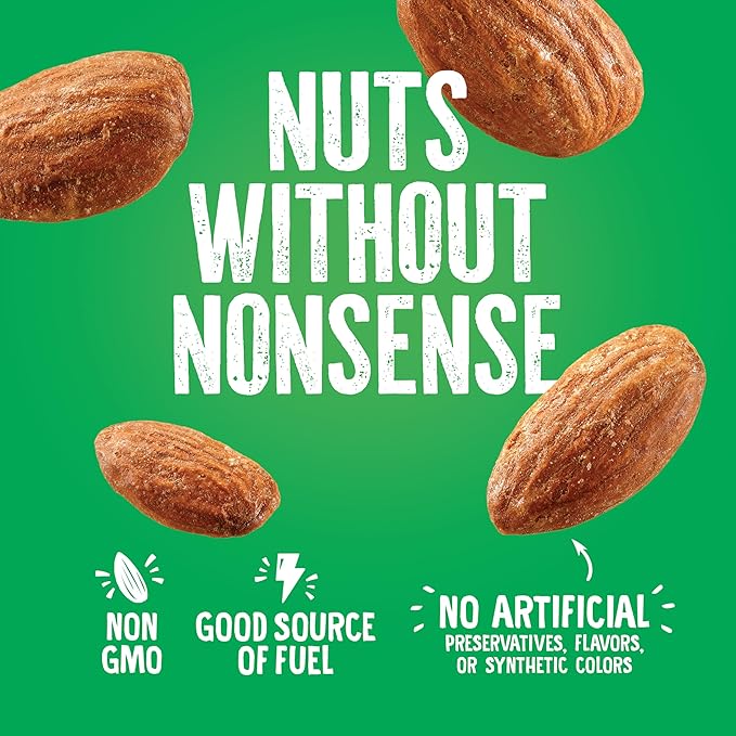 Emerald Nuts Dry Roasted Almonds 7ct (1-Pack) | 100-Calorie Individual Snack Packs | Plant-Based