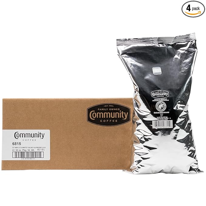 Community Coffee Private Reserve Breakfast Blend Supreme Whole Bean Coffee, Medium Roast, 32 Ounce