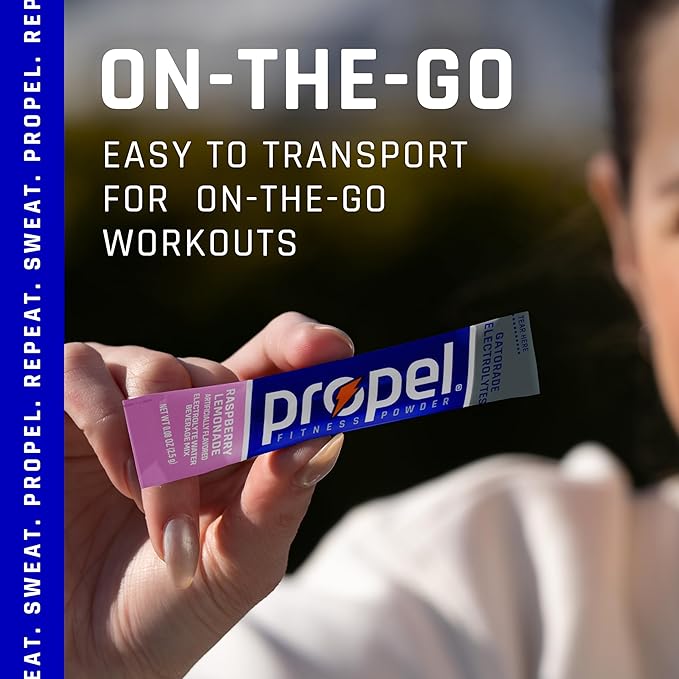 Propel Electrolyte Enhanced Water Drink Mix Powder Packets, Raspberry Lemonade, Zero Calorie & Zero