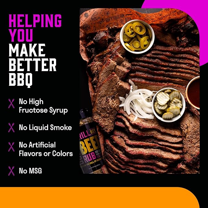 Hey Grill Hey | Beef Rub 11.7 oz | NBBQA Award Winning Rub. Geat brisket seasoning, burger