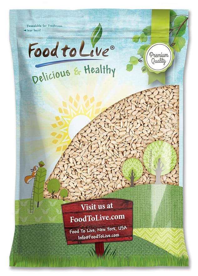 Food to Live Sunflower Seeds, 12 Pounds – Non-GMO Verified, Kernels, No Shell, Kosher, Raw, Vegan
