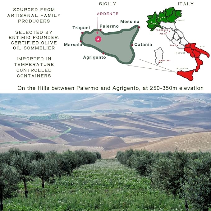 Entimio Ardente +600 mg/kg Polyphenol Rich Organic Extra Virgin Olive Oil, New 2024-2025 Early