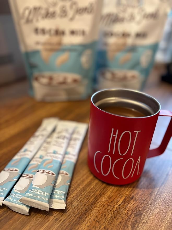 Mike & Jen's Hot Cocoa Mix Single Serve Sticks. 5 Simple Ingredients. 12 Servings