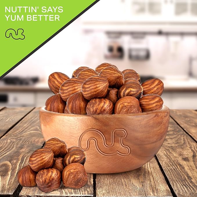 NUT CRAVINGS - Raw Hazelnuts Filberts with Skin, Unsalted, Shelled, (8oz - 1 Pack) Bulk Nuts Packed