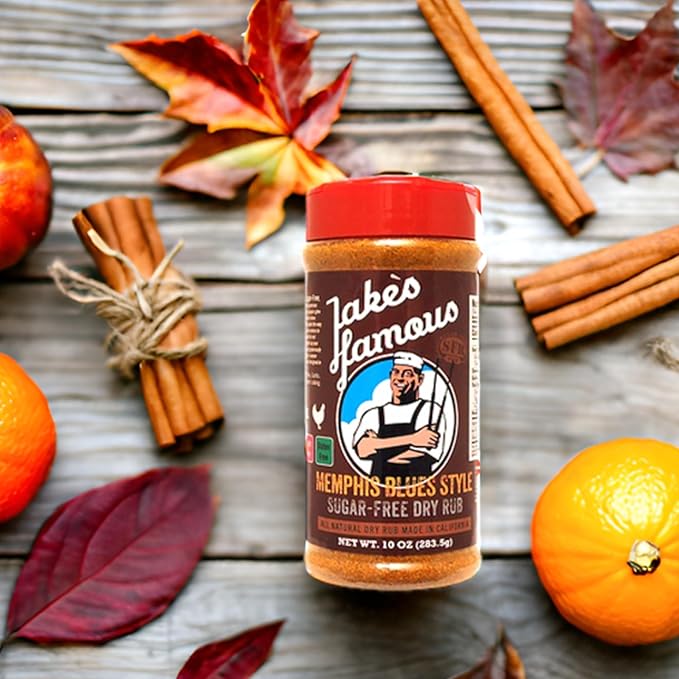 Jake?™s Famous Memphis Rub, BBQ Rub 10 Oz Sugar Free, Gluten Free, Seasoning Mix for Ribs, Pork