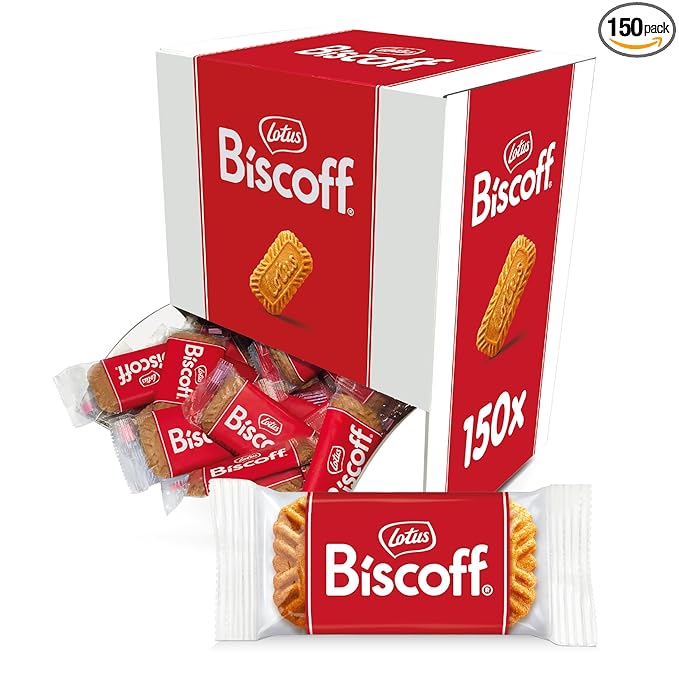 Lotus Biscoff Cookies – Caramelized Biscuit Cookies – 150 Cookies Individually Wrapped – Vegan, 0.2